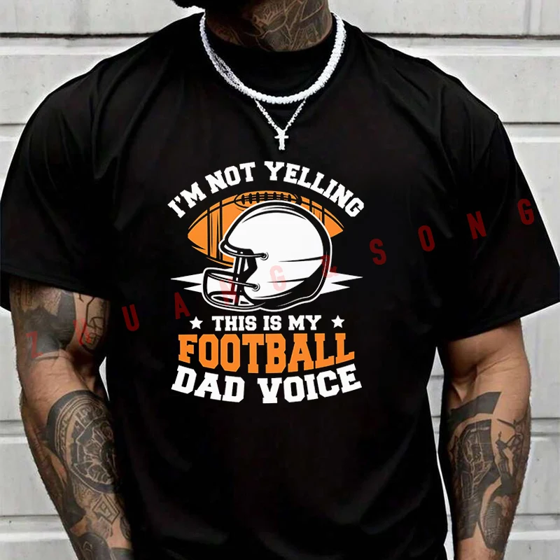 

Футболка "This Is My Football Dad" для мужчин, уличная одежда в стиле хип-хоп, унисекс, повседневные модные топы с короткими рукавами