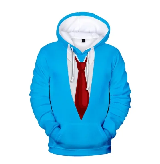 Fake Suit Fashion 3D Hoodies Tuxedo Bow Tie Print Loose Hooded Sweatshirt Funny Cosplay Casual Pullovers Streetwear Fake Suit