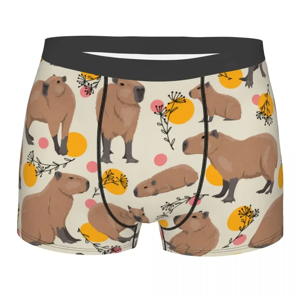 Mens Capybara Underwear Wild Animals of America Novelty Boxer Shorts Panties Homme Soft Underpants