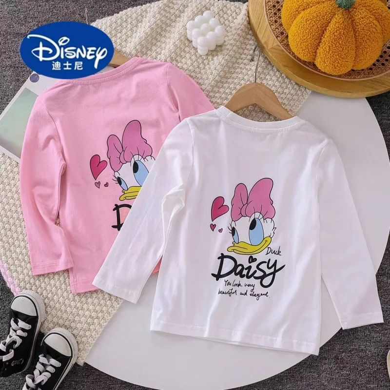

Disney Donald Duck Girls Long Sleeve T-Shirt 2025 | Cotton Round Neck Top for Baby & Toddler, Spring Fall Tee