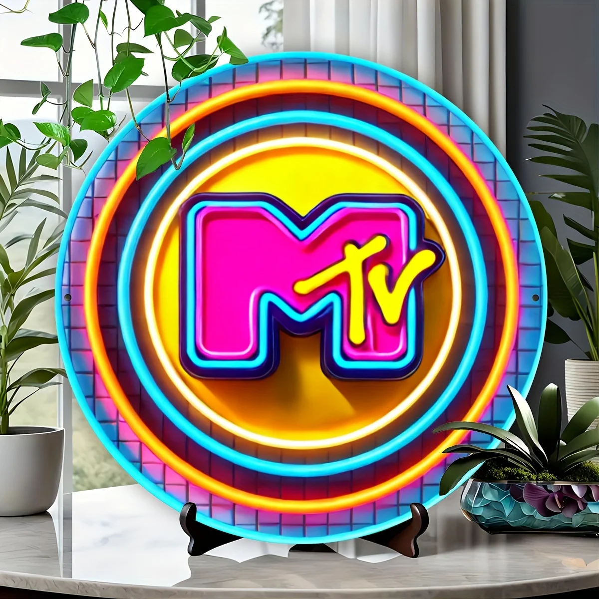 Enseigne au néon MTV 1 pièce, - Vintage Fashion Plates avis et prix