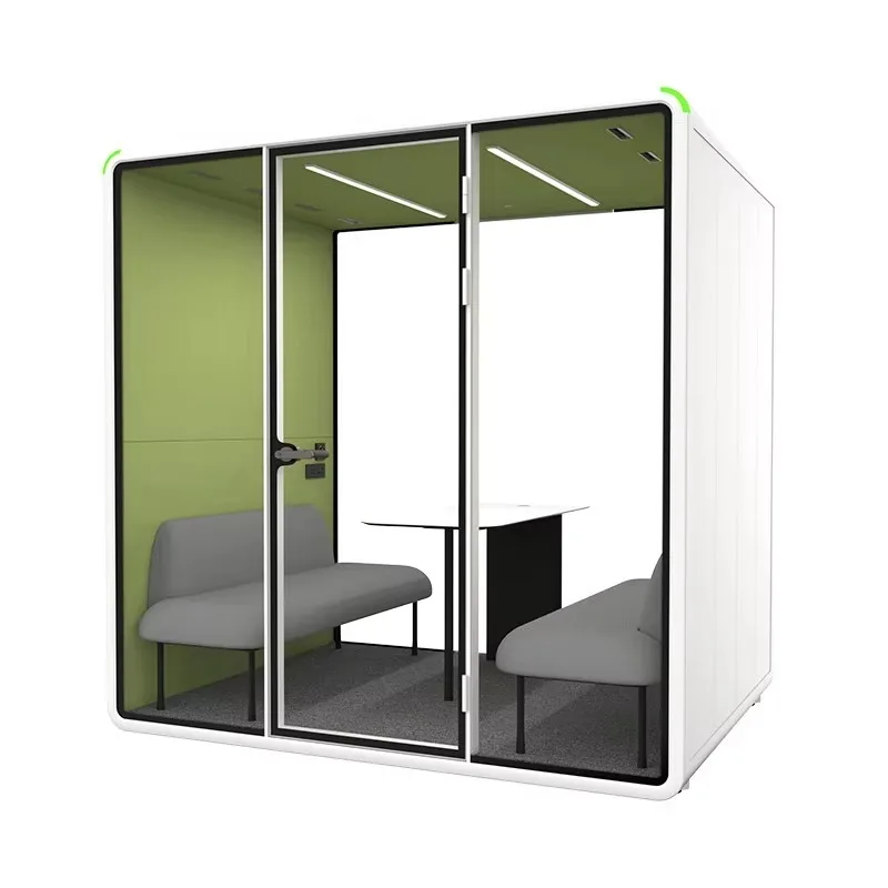 custom made  Standing Support Design Silent Cabin Open Space Noise Reducing Private Soundproof Booth Shared Mini Removable