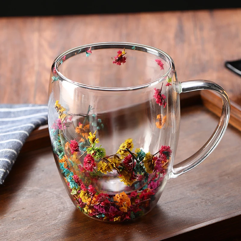 1/2/4PCS Doppel Wand Klar Glas Kaffee Tassen Doppel Isolierte Glas Tasse Für Heiße Kalte Getränke cappuccino Espresso Tasse – Detail 10