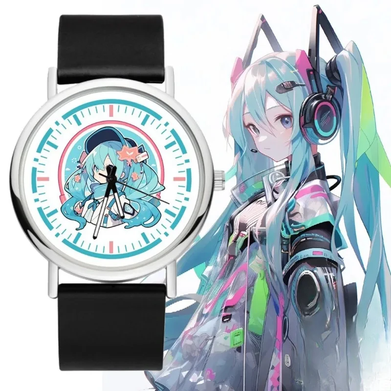 Hatsune Miku  animation peripherals cute and simple quartz watches girly heart accessories best friends holiday gifts wholesale