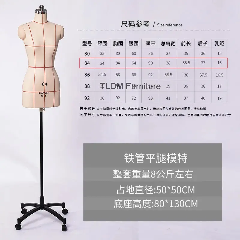 

Standard Women's Draping Mannequin, Pinnable Half-Body Dress Form with Adjustable Stand for Fashion Design and Teaching JT40M