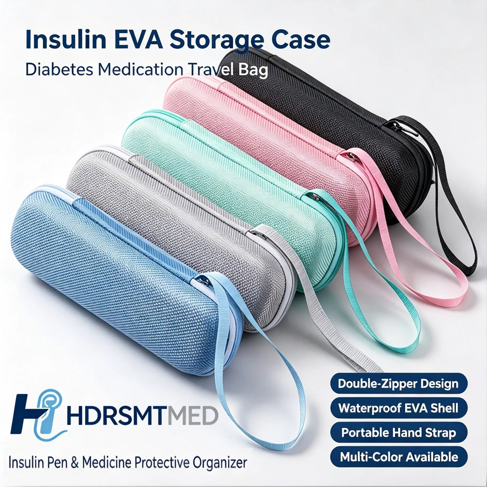 Solid Color Portable Insulin Cooling Bag Glaciated Cold Storage Medicine Travel Pocket Cooler Pen Bag for Drug-Freezer