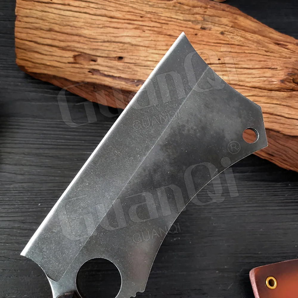 Black Chef Knives Stainless Steel Butcher Knife 5Cr15 Sharp Blade Slicer Meat Chicken Vege Best Chinese Cleaver Cooking Cutlery