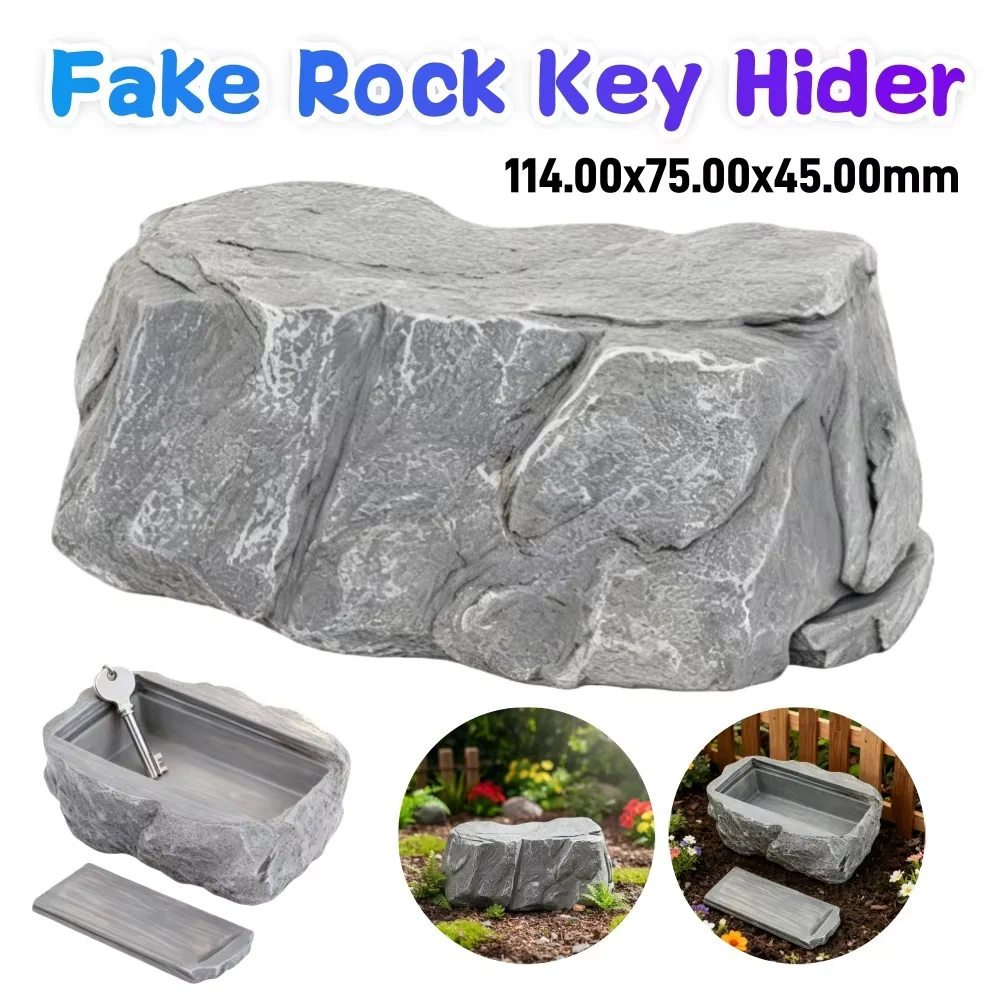 

Уличный сейф-ящик для ключей в виде камня, скрытый в камне, для безопасного хранения, из смолы, контейнер для скрытого хранения ключей