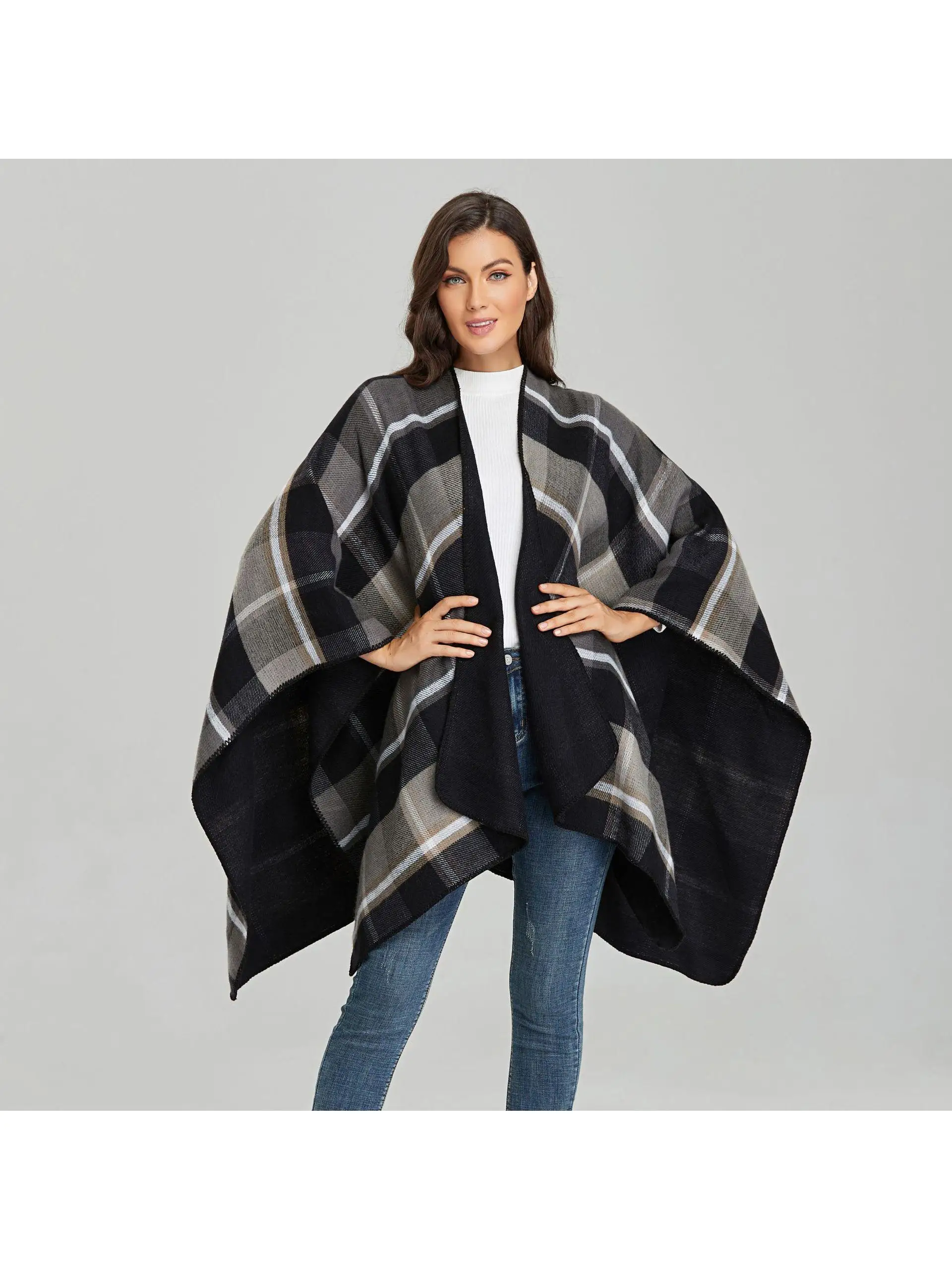 

Classic Plaid Camere Imitation oulder awl Wrap Blanket Sle Spring Autumn New Arrival Chinese Production