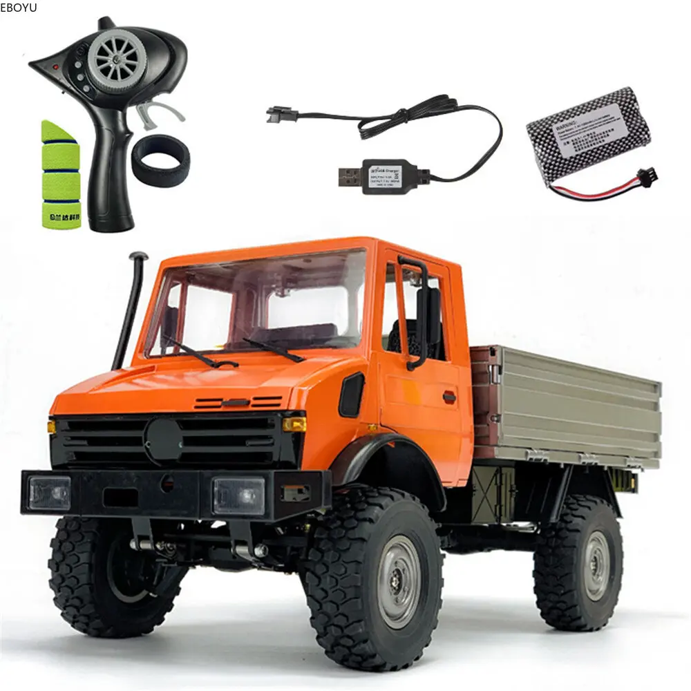 EBOYU LD1201 RC Truck 2.4G 4WD 1/12 Full Proportional Military Climbing Truck Differential Lock Two Speed Metal Transmission Toy