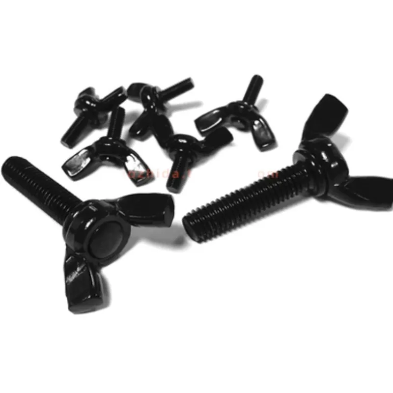 

20-50PCS DIN316 Black Steel Wing Bolts & Wing Nuts Thumb Hand Screws M4-M8