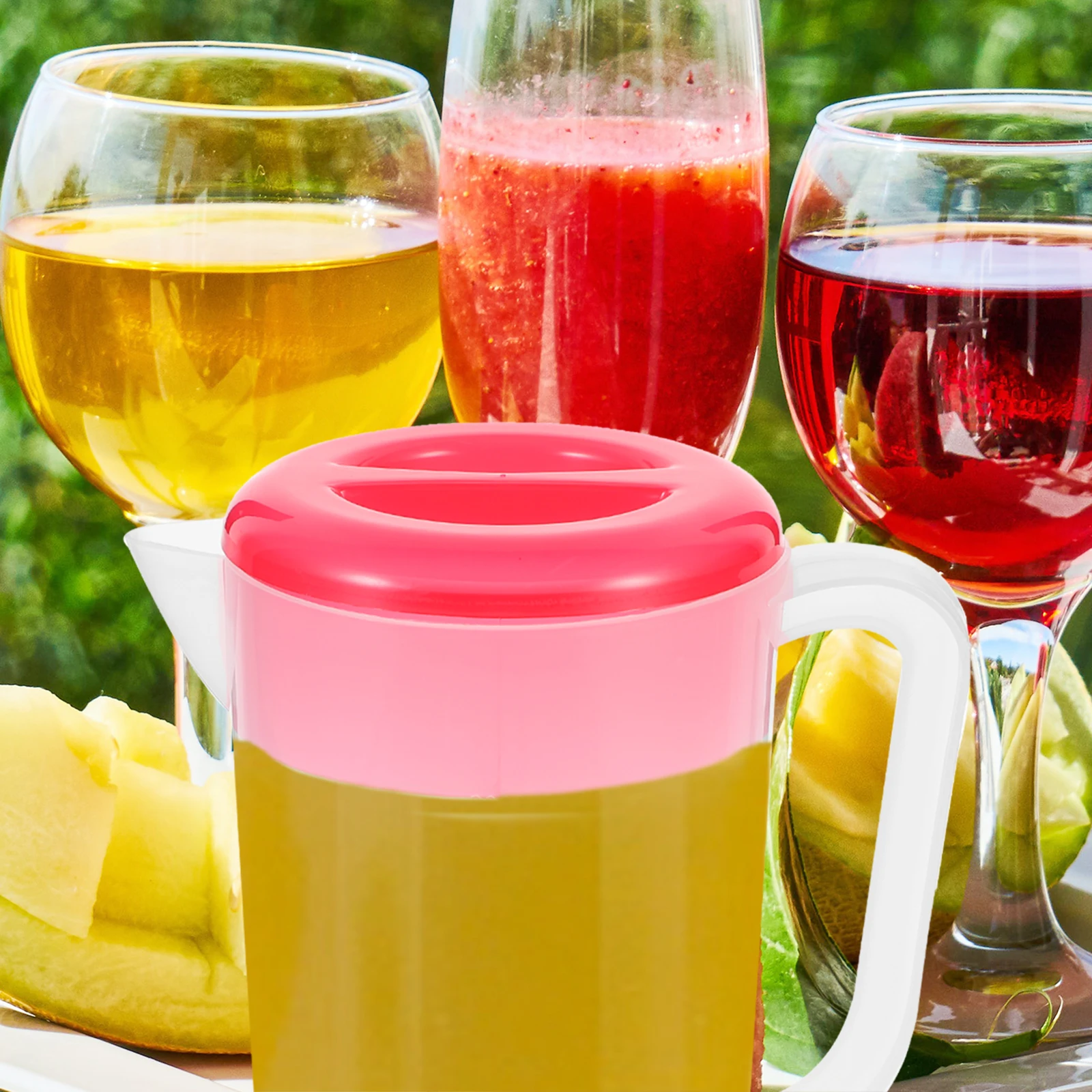 

Cold Water Pitcher 2500ML White Lid Large Capacity Fruit Drink Jug Refrigerator Tea Coffee Juice Container Plastic Beverages