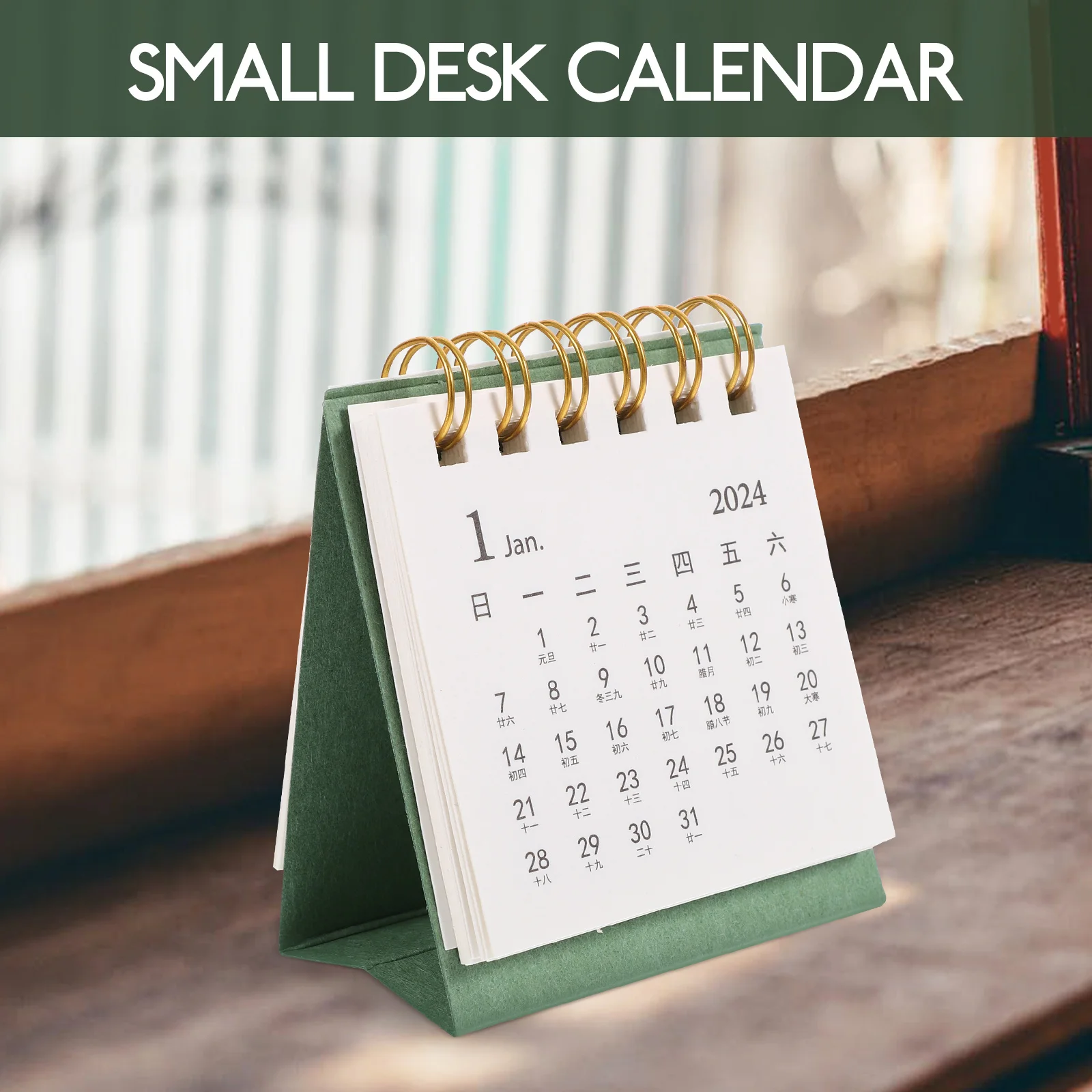 

2024 Desktop Paper Decorative Spiral Coil Design Standing For Home Office Decor Schedule Planner Monthly Organizer Freestanding