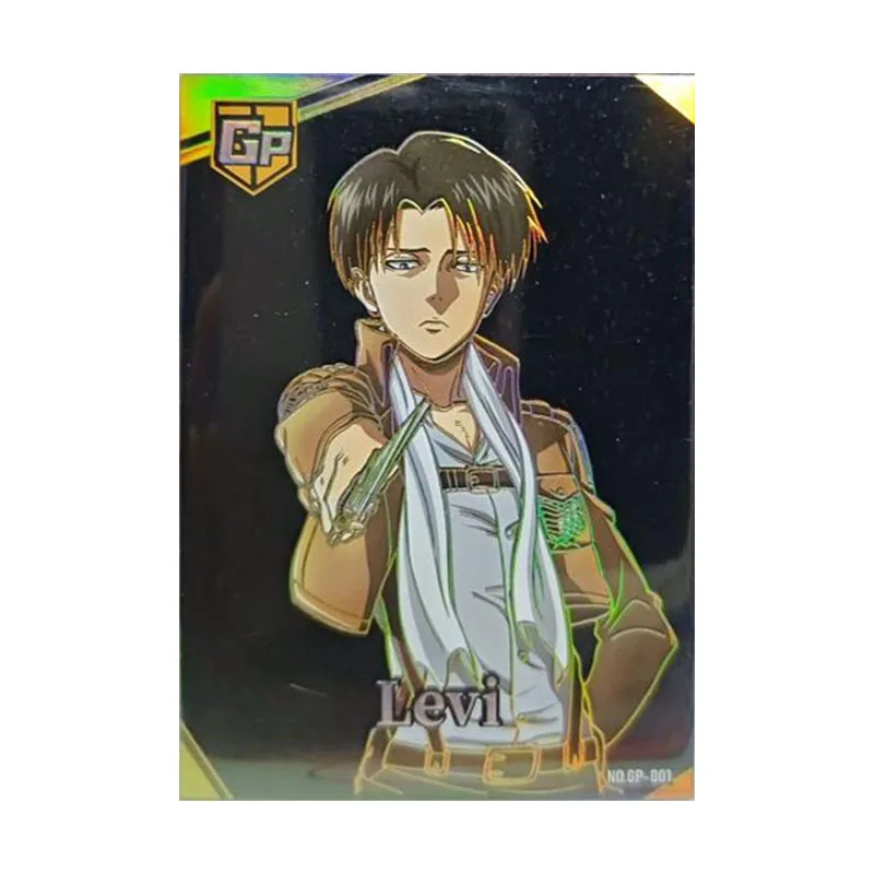 Anime Attack on Titan Rare GP SP PR Refraction Game Card Levi Annie Mikasa Conny Toys for boys Collectible Card Birthday Present