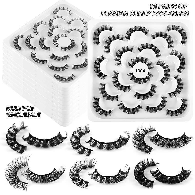 ขนตาปลอมหนา5D 8-20มม. 10คู่ขนตาปลอมธรรมชาติแบบหนาขายส่ง