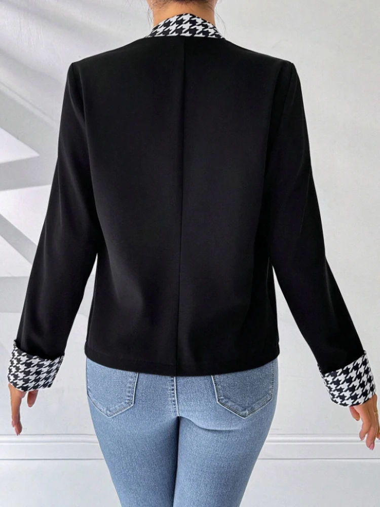Ladies Elegant Cardigan Style Suit in Casual Style Suitable for Spring and Summer Is Fashionable Office Commuting Outerwear