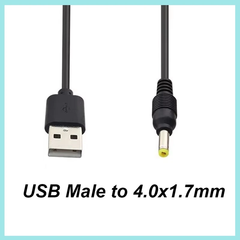 1m USB To DC Round Hole Power Cord Dedicated Charging Cable Usb Male To Dc 4.0*1.7m Connector Data Transmission Cable B2