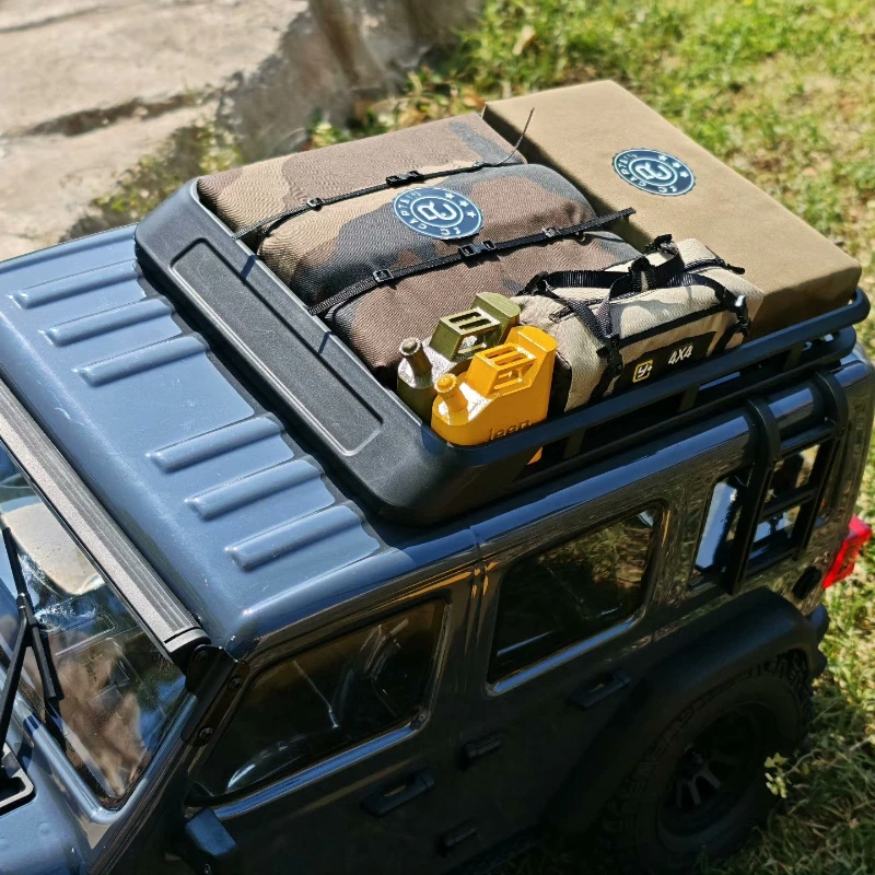 Bolsa de equipaje de techo de simulación, decoración de humor para coche trepador de control remoto SCX10 TRX4 TRX6 D110 The Wrangler Tank 300 MK07, 6 uds.