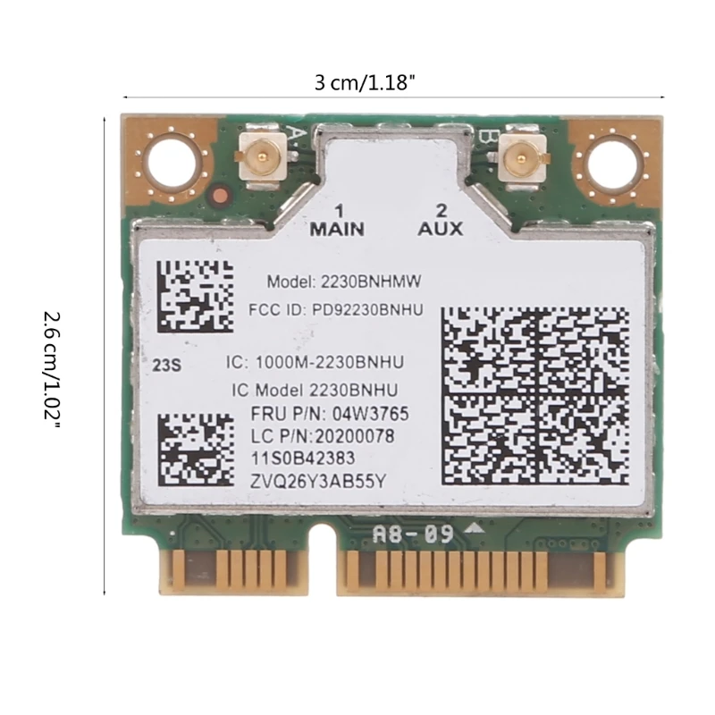 Wireless-N2230 2230BN 2230 2230BNHMW 2230N نصف صغير Pci-e 300Mbps + Bluetooth4.0 دروبشيب