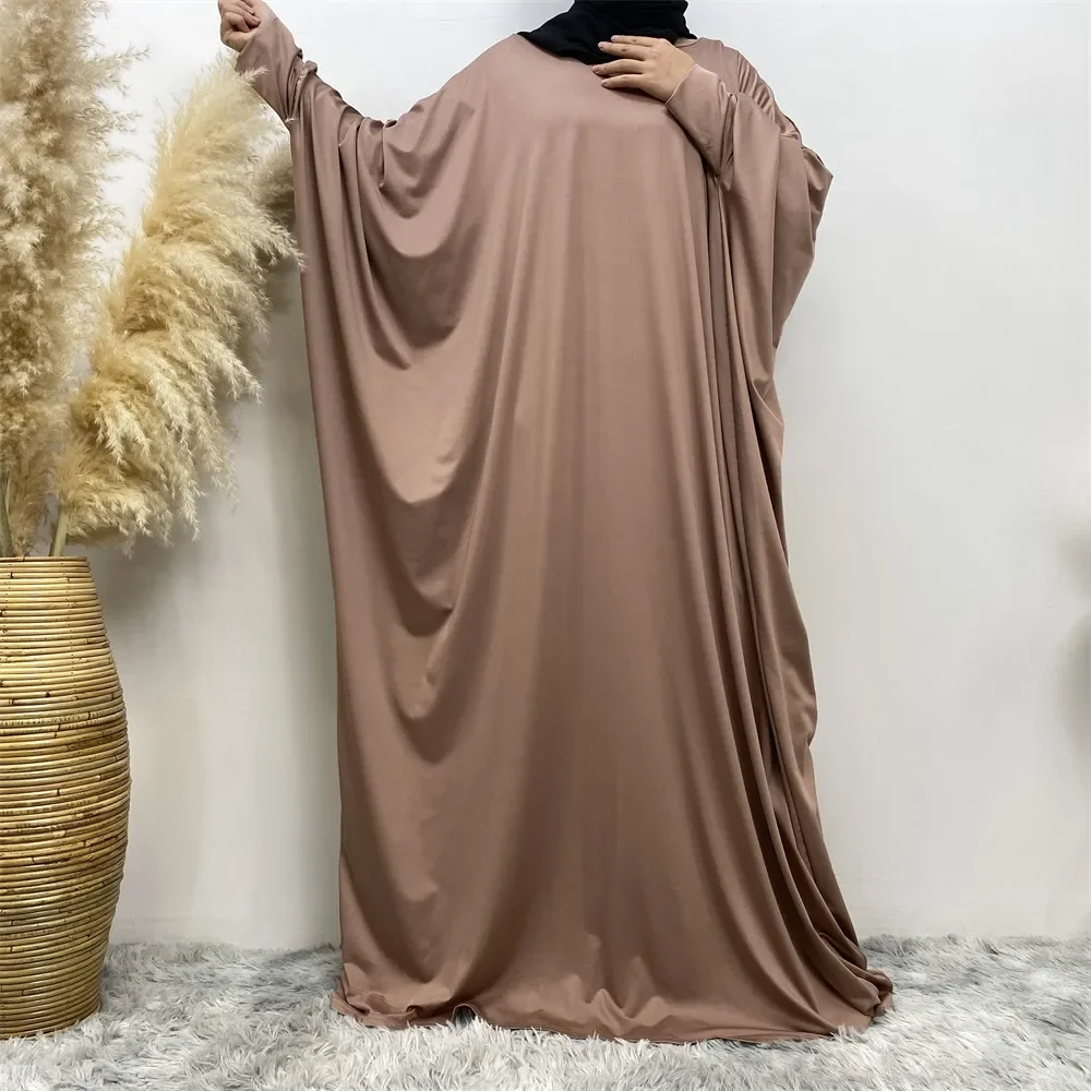 Muslimische Frauen Traditionelle Kleidung Kleid Eid Ramadan Gebet Kleidungsstück Fledermausärmel Türkische Robe Islamische Abayas Burka Abaya Kaftan