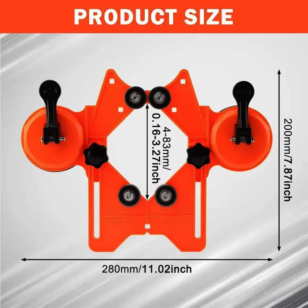 M11K-Drill Bit Hole Saw Guide, 4-83Mm Portable Glass Tiles Drill Guide Adjustable Hole Locator Holder For Glass Tile view 4