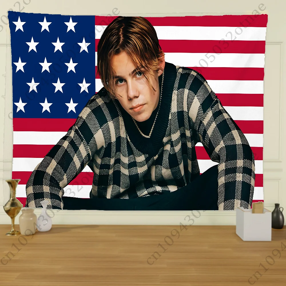 K-Kid Laroi العلم الأمريكي نسيج الإبداعية نمط صور غرفة المعيشة جدار الفن نسيج ديكور حفلة في الهواء الطلق تزيين لافتات #2