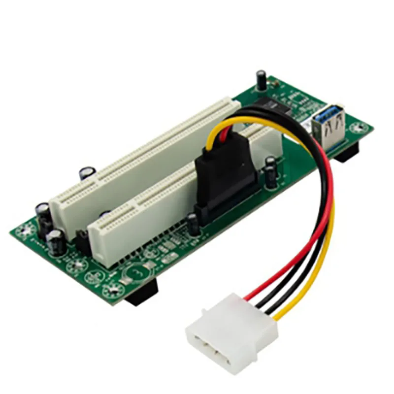 PCI-E X1 To 2XPCI Card Slot Expansion Card PCI Card Slot Conversion Card Split Plug And Play Free Drive For PC