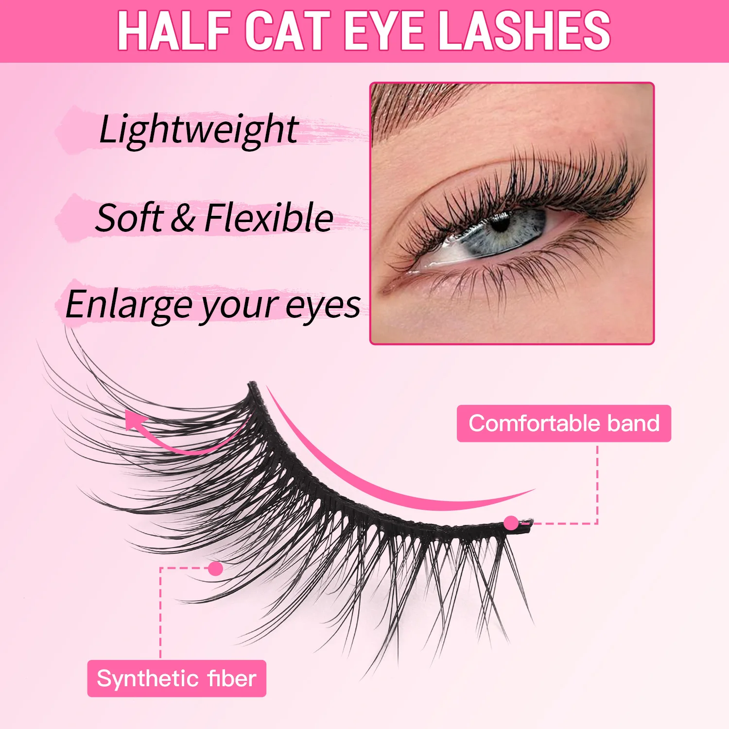 Wholesale Of 10 Pairs Of Semi Eye False Eyelashes For Simulating Natural Daily Makeup Look