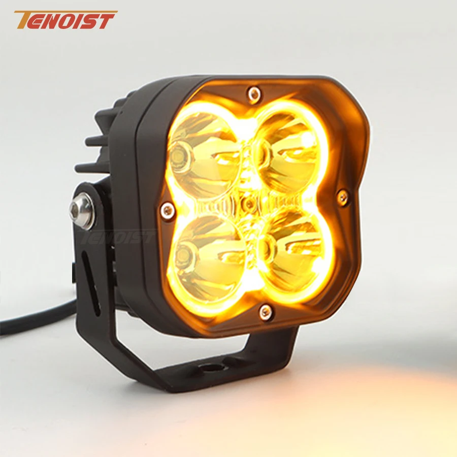 Super Bright 3.3 Inch White Yellow LED Spot Work Driving Head Fog Light for Offroad Motorcycle Car SUV ATV UTV BUS 9-32V