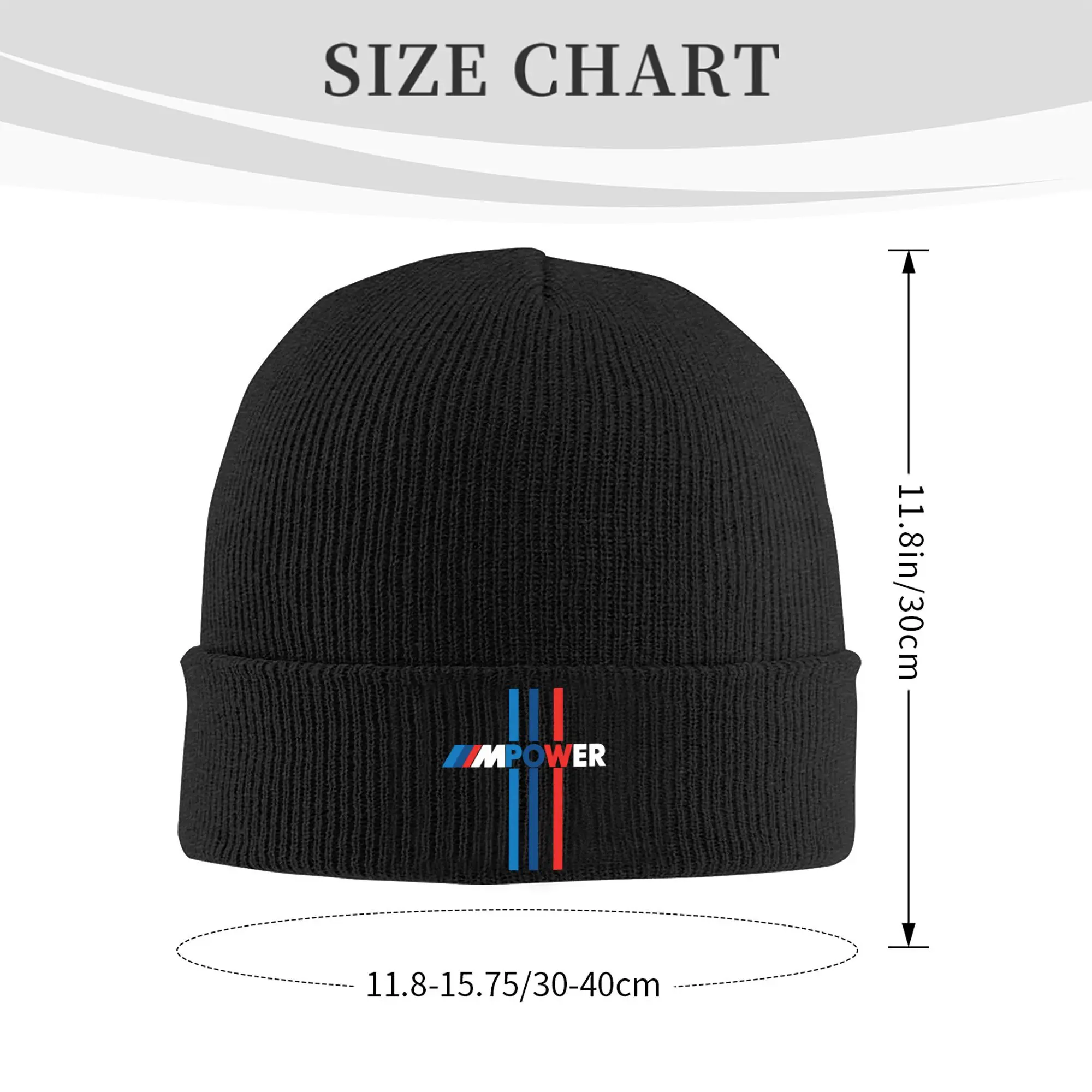 Custom M Performance Powers Bonnet Hats  Hip Hop Knitting Hat For Men Women Autumn Winter Warm Sport Car Skullies Beanies Caps