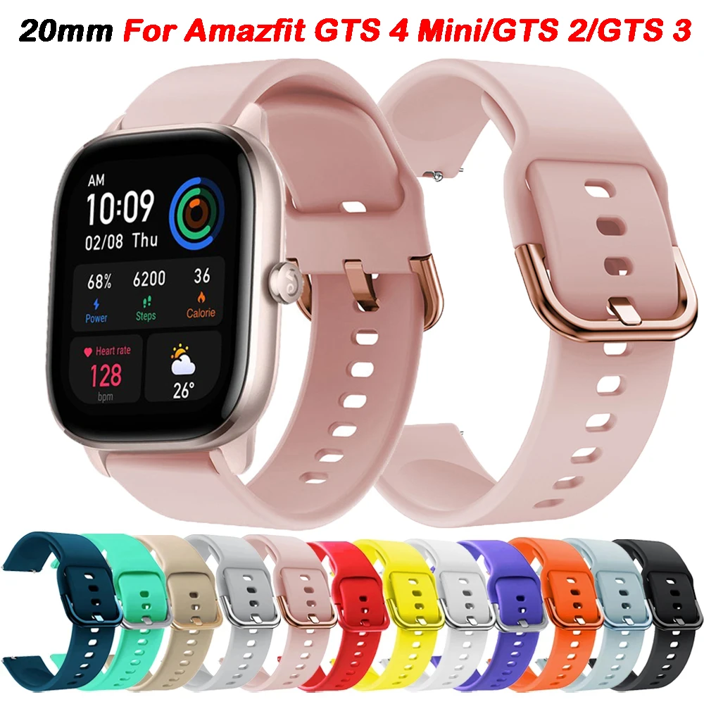 Soft Silicone Watch Band For Amazfit GTS4 GTS 4 Mini GTS 2 Sports Straps  For Amazfit GTS2 GTS 3 GTR Mini 42mm 20mm Bracelet