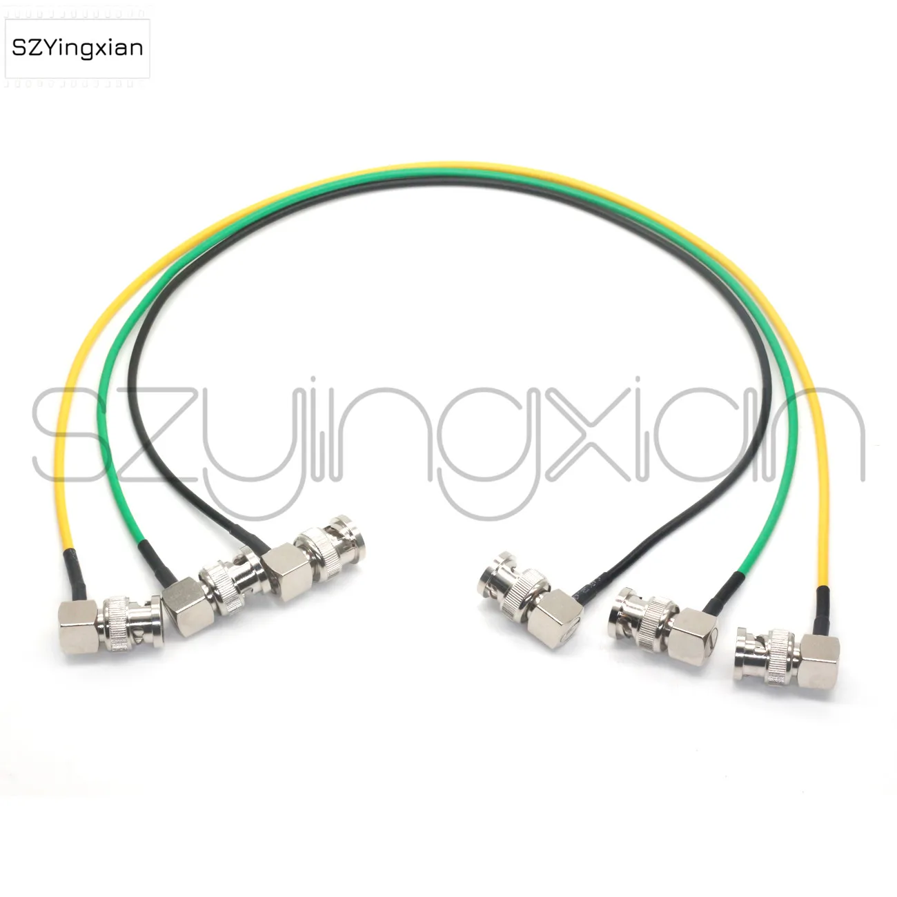 Ultra soft Video Cable, SDI thin Cable, camera monitor SDI Video signal Transmission Line BNC to BNC Yellow Green Black Color