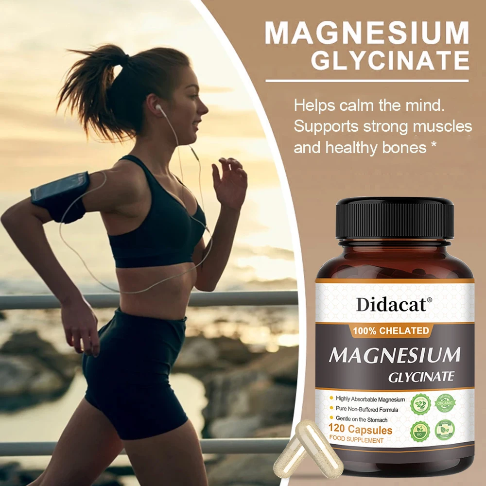 500 Mg Magnesium Glycinate - High Absorption Magnesium Supplement To Support Muscle and Improve Sleep - Vegetarian Capsules