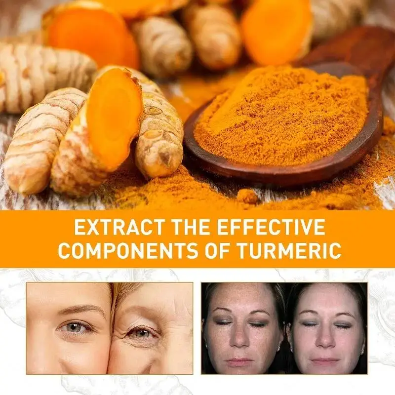 118ml Turmeric Essential Dark Spots Toner Ginger Deep Hydration Moisturizer Nourishing Smoothing Face Serum Oil Skin Care