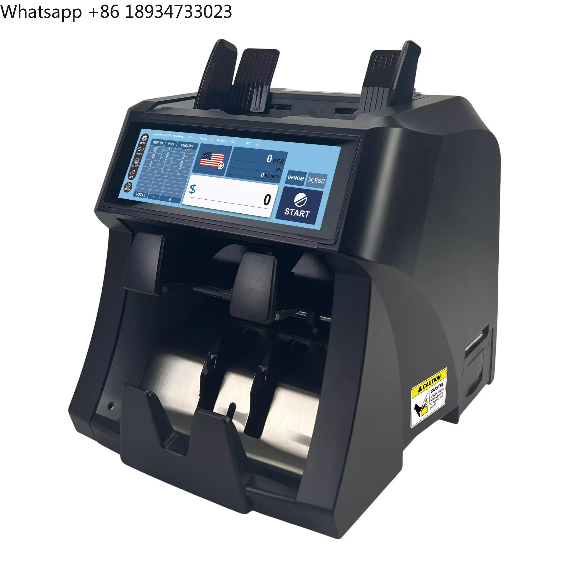 

450Q 2 CIS Полный сенсорный экран Машина для подсчета денег Два кармана Сортировщик банкнот и наличных Счетчики смешанных цен