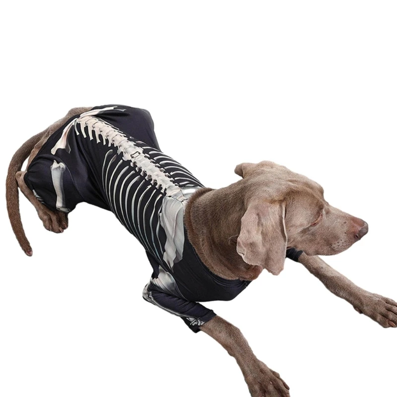 

Pet Party Costume Hooded T-Shirt Dog Photo Clothes Skeleton Sweater