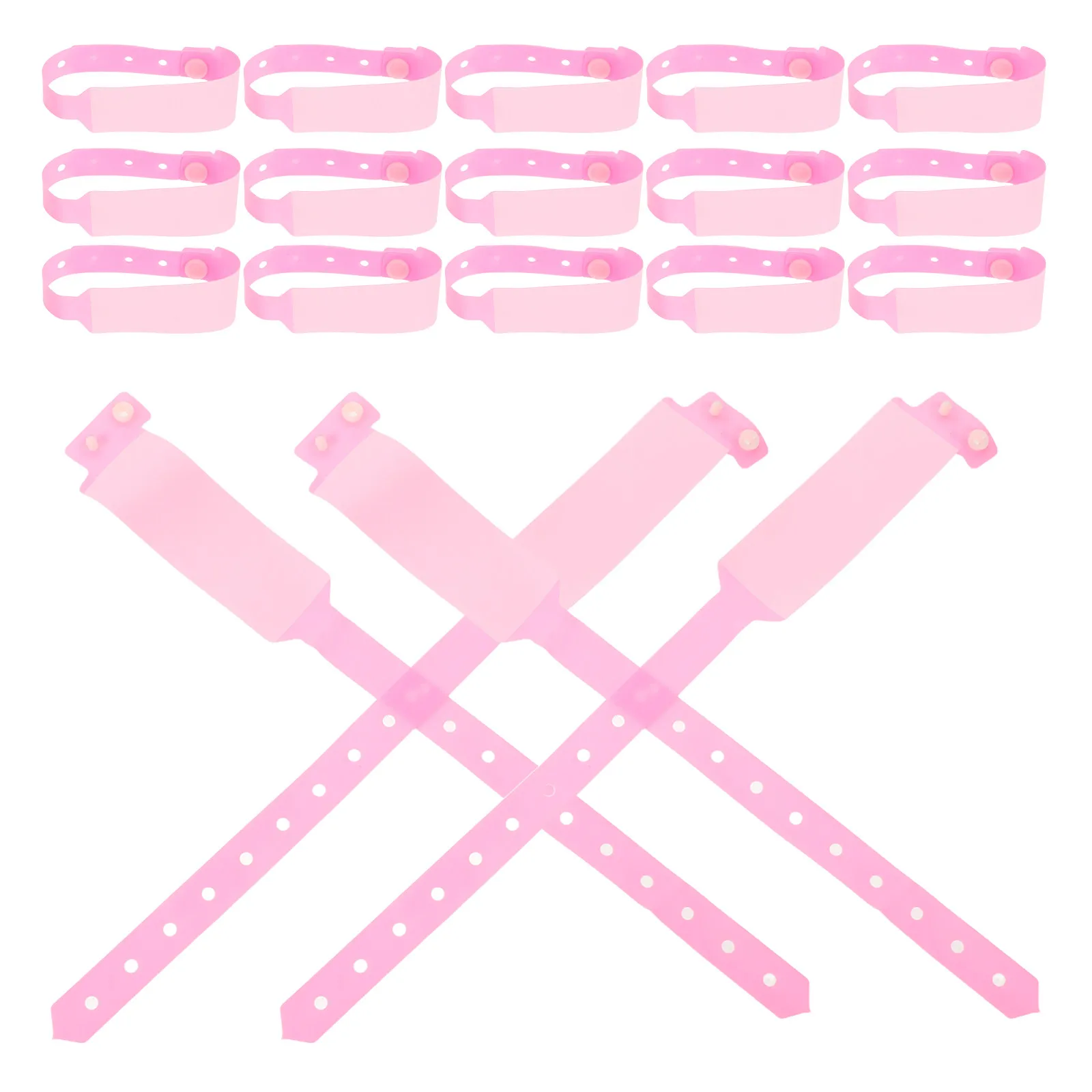 100Pcs Adjustable Patient Identification Wristbands Waterproof PVC Hospital Id Bracelet for Adults Elderly Senior