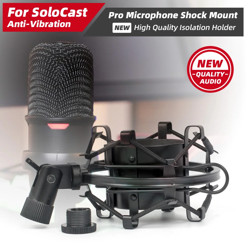 Anti Vibrate Suspension Mic Holder For ASUS HyperX SoloCast Solo Cast Spider Microphone Stand Isolation Shock Mount Bracket