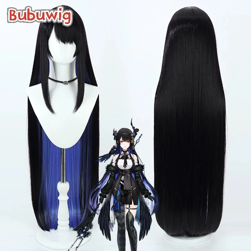 

Bubuwig синтетические волосы Nerissa Ravencroft парики для косплея виртуальный YouTuber Nerissa Ravencroft черный смешанный синий парик термостойкий