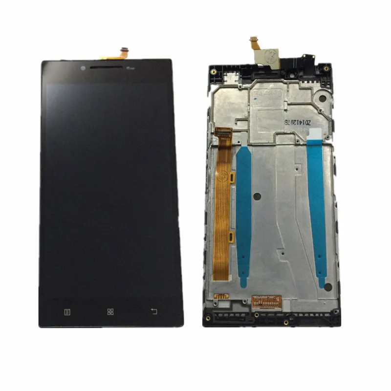 5.0 inch For Lenovo P70 LCD Display Touch Screen Digitizer Assembly For Lenovo P70A Display with Frame P70-A P70-T LCD Replace