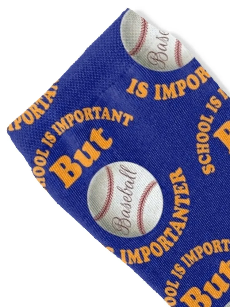 Baseball, Back to school, School is important but baseball is importanter, cool design for students who love Baseball Socks