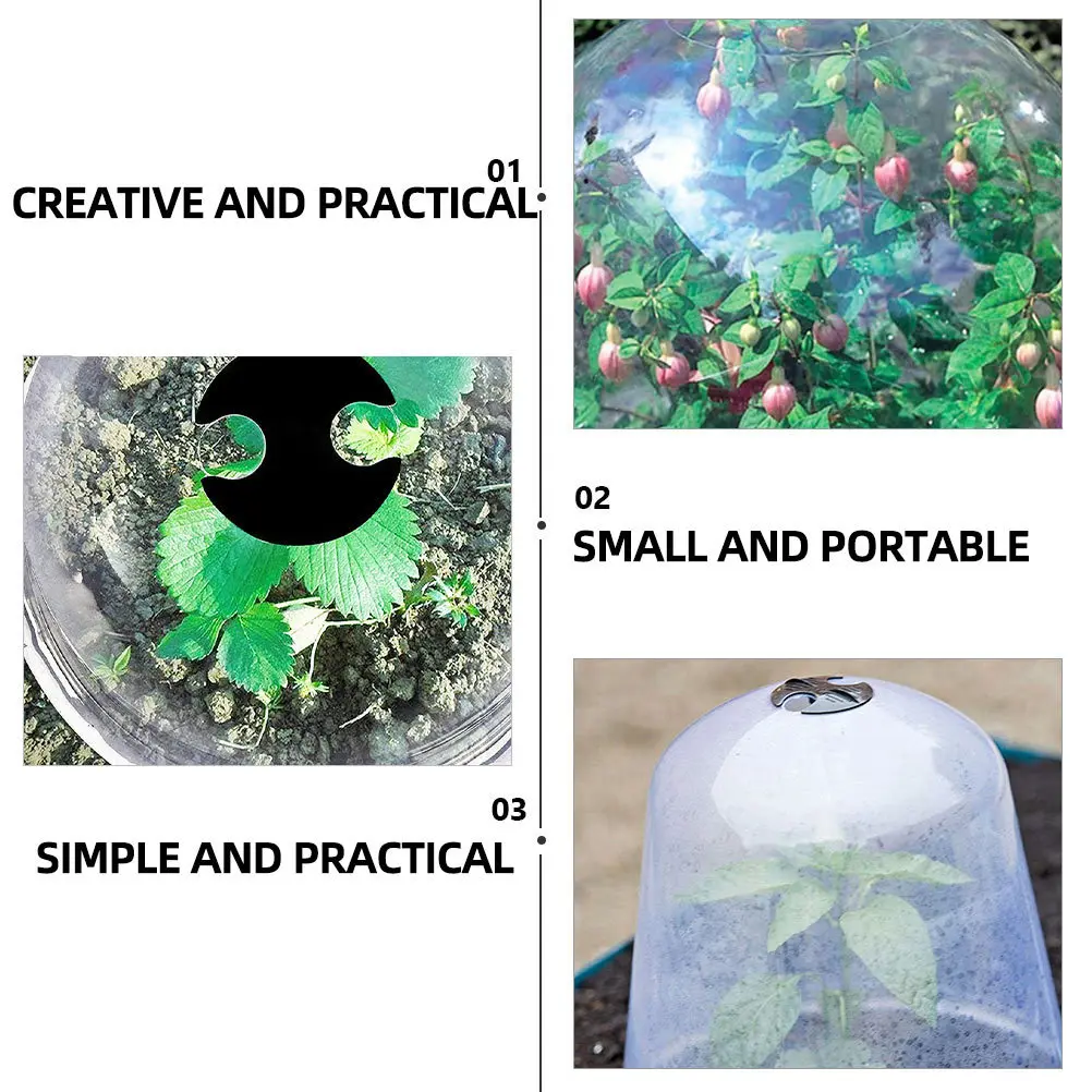 

4pcs Temperature Holding Cover Plastic Plant Cover Waterproof Windproof Snow-Proof For Outdoor Garden Nursery Greenhouse