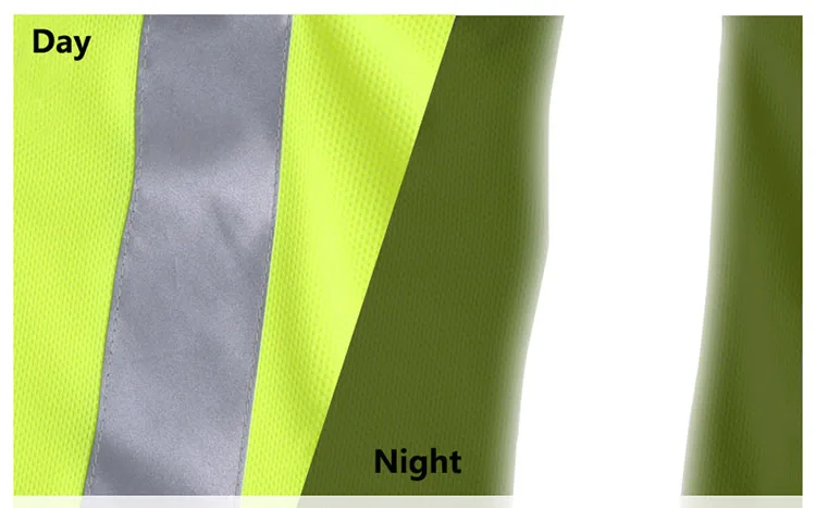 Outdoor Sports Fluorescent High Visibility Safety Work Shirt Summer Breathable Work T Shirt Reflective Vest T-shirt Quick Dry