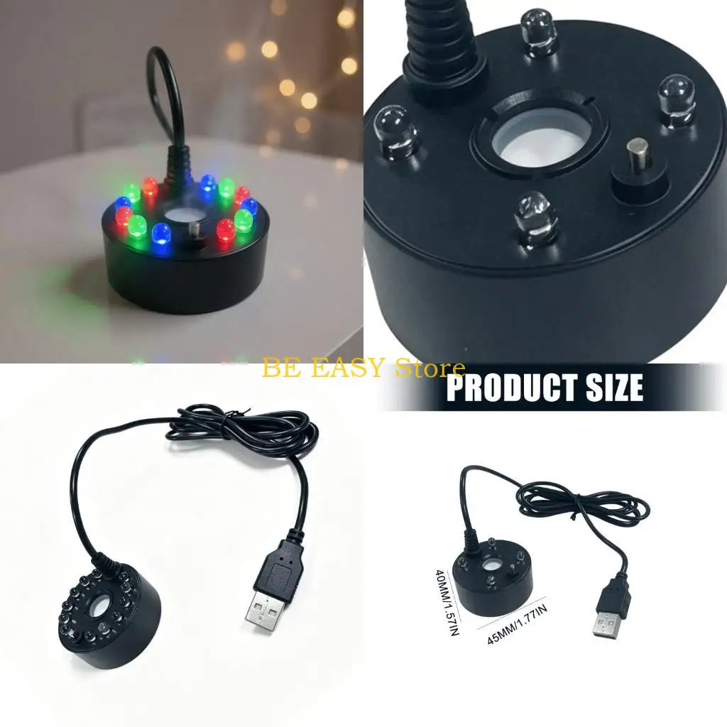 

E28F 12 Light Display Water Maker For Tabletop Features And Seasonal deck Using USB Power