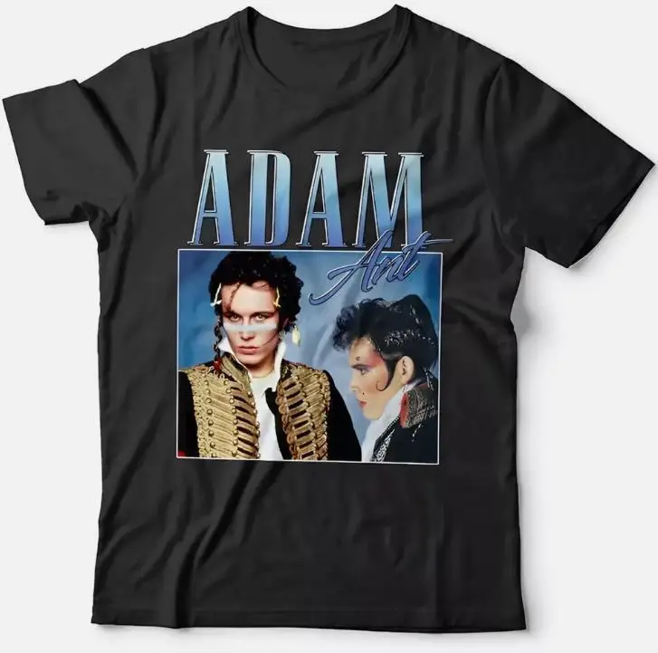 Rare Adam And The Ants Band Shirt Men Black T-Shirt