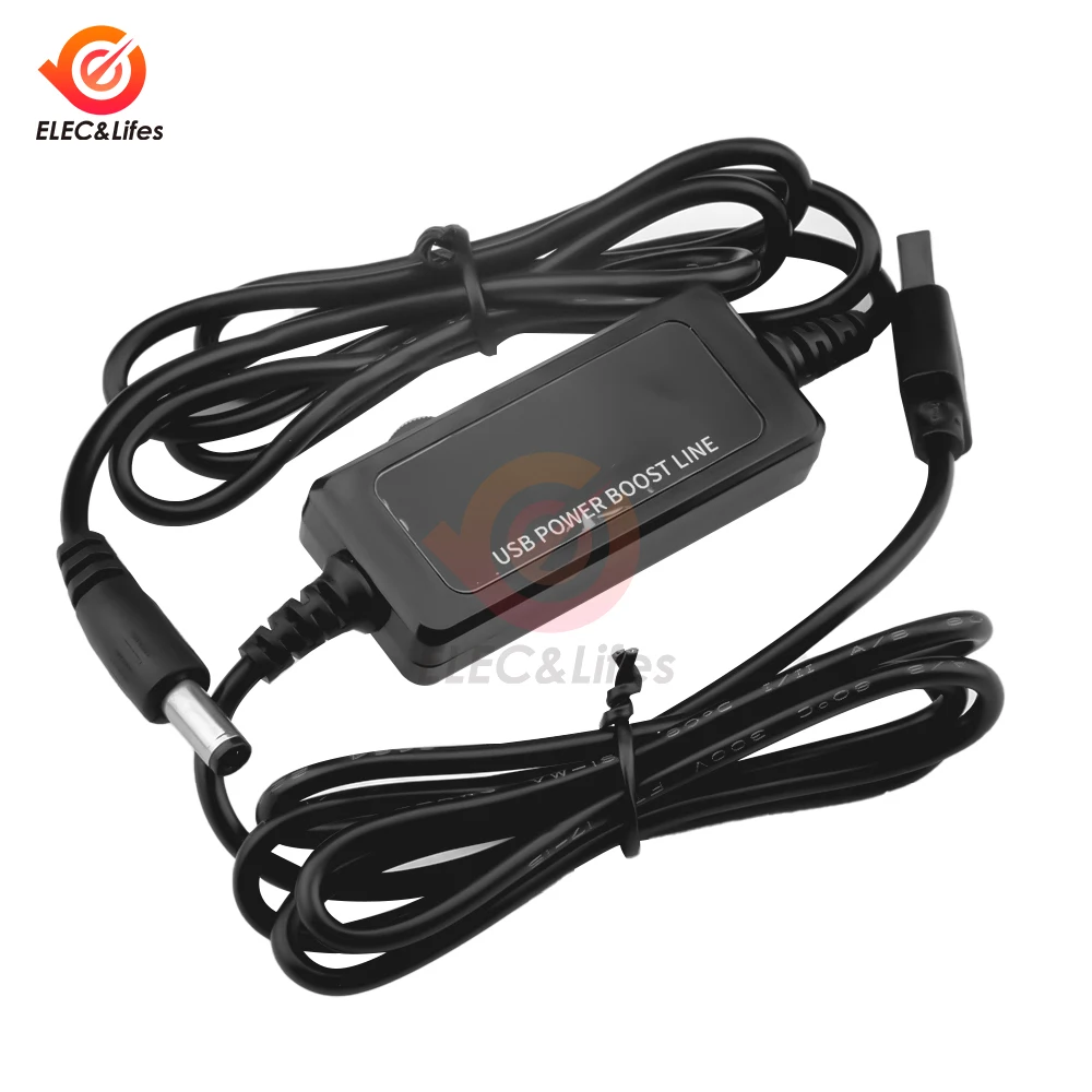 

1 шт. USB Power Boost Line DC 5 В в DC 5 В-12 В 500 мА повышающий модуль USB-конвертер-адаптер кабель 2,1x5,5 мм вилка
