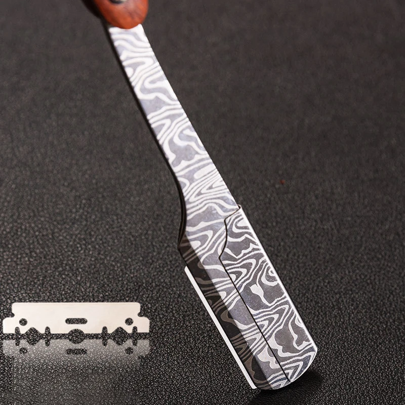 Profesjonalne golarki fryzjerskie z drewnianą rączką, golarki do golenia z wymiennymi ostrzami, golarki męskie, prezent dla mężczyzn.