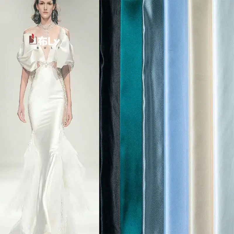 

Высококачественная атласная шелковая ткань, гладкая имитация шелковой подкладки для пошива одежды, платьев и материалов для модных дизайнеров