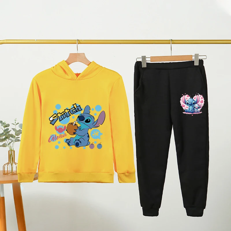 

Disney Stitch Children's Street Fashion Sweater Boys Girls Tops Children's Sports Trucksuit Pullover Outdoor Sports Sonic Hoodie