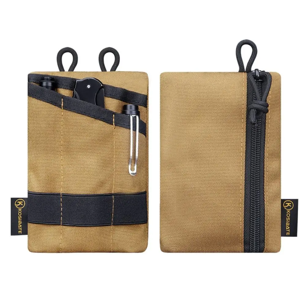 High Quality Oxford Cloth Compact Pocket Black Khaki Grey Green Multifunctional Organizer Pouch Card Holder Mountaineering